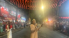 Phương Thanh, Hoàng Yến Chibi giao lưu cùng khán giả trước giờ diễu binh, diễu hành