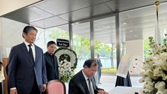 Thứ trưởng Tạ Quang Đông viếng, tưởng niệm cố Thủ tướng Nhật Bản Fukuda Yasuo