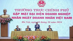 Thường trực Chính phủ gặp mặt đại diện các doanh nghiệp nhân ngày Doanh nhân Việt Nam