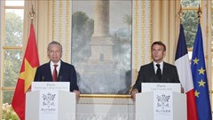 Tổng Bí thư, Chủ tịch nước Tô Lâm và Tổng thống Pháp gặp gỡ báo chí trước hội đàm