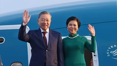 Tổng Bí thư Tô Lâm và phu nhân lên đường thăm chính thức Malaysia