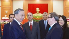 Tổng Bí thư Tô Lâm tiếp Ủy viên Bộ Chính trị, Bộ trưởng Ngoại giao Cuba