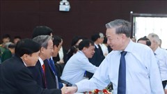 Tổng Bí thư Tô Lâm gặp mặt cán bộ lão thành cách mạng, người có công, gia đình chính sách tiêu biểu