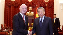 Tổng Bí thư, Chủ tịch nước Tô Lâm tiếp Chủ tịch Liên đoàn Bóng đá thế giới