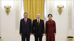  Tổng thống Liên bang Nga Vladimir Putin chủ trì Lễ đón Tổng Bí thư, Chủ tịch nước Tô Lâm