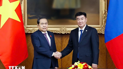 Chủ tịch Quốc hội Trần Thanh Mẫn hội đàm với Chủ tịch Quốc hội Mông Cổ