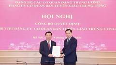 Ông Trần Thanh Lâm giữ chức Bí thư Đảng ủy cơ quan Ban Tuyên giáo Trung ương