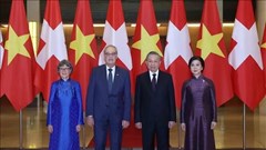 Tổng Bí thư, Chủ tịch nước Tô Lâm chủ trì Lễ đón Tổng thống Liên bang Thụy Sĩ 
