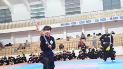 Gần 200 võ sinh thi nâng đai Võ cổ truyền Bình Định