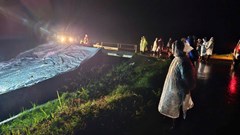 Hồ Cay An tạm qua nguy cơ vỡ sau khi được gia cố