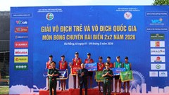 Khai mạc Giải vô địch trẻ và quốc gia bóng chuyền bãi biển 2x2 năm 2026 