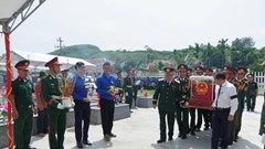 Truy điệu, an táng liệt sĩ tập thể tại xã Hiệp Đức