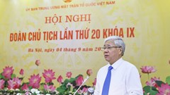 Hội nghị Đoàn Chủ tịch UBTƯ MTTQ Việt Nam lần thứ 20, khóa IX