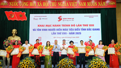 Bắc Giang tôn vinh người hiến máu tiêu biểu và khởi động “Hành trình đỏ” năm 2025