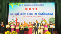 Hội thi Câu lạc bộ Gia đình tiêu biểu tỉnh Hưng Yên năm 2025