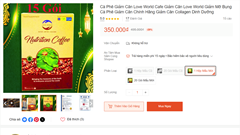 Cafe giảm cân Love World Nutrition có dấu hiệu nghi ngờ vi phạm quảng cáo