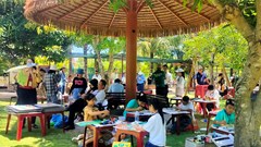 Gần 100 thí sinh sôi nổi tranh tài tại Hội thi mỹ thuật thiếu nhi Quảng Nam 