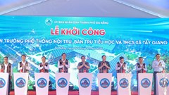 Thủ tướng Phạm Minh Chính dự khởi công trường học tại xã biên giới Tây Giang