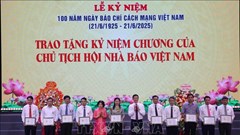 Kỷ niệm 100 năm Ngày Báo chí: Trao giải Báo chí Ngô Gia Tự