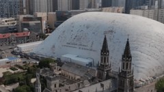 Vòm hơi khổng lồ ở Trung Quốc giúp ngăn bụi và tiếng ồn từ công trường