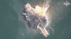 Nga đánh chìm tàu giả bằng thiết bị không người lái chứa thuốc nổ