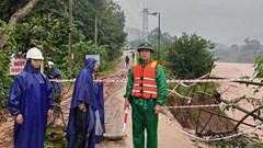 Quảng Trị: Mưa lớn, nhiều khu vực lại chìm trong biển nước