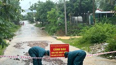 Mưa lớn, nhiều ngầm tràn bị ngập cục bộ