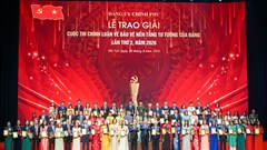 75 tác phẩm được trao giải Cuộc thi chính luận bảo vệ nền tảng tư tưởng của Đảng lần thứ 2 trong Đảng bộ Chính phủ