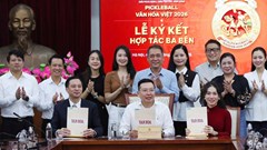 Ký kết hợp tác, đồng hành cùng Giải Pickleball Báo Văn Hóa năm 2026