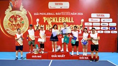 Trao giải hạng mục Lãnh đạo tại Giải Pickleball Báo Văn Hóa - “Pickleball Văn hóa Việt 2026”