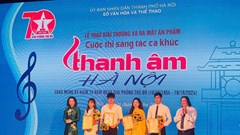 Trao giải thưởng và ra mắt ấn phẩm cuộc thi sáng tác ca khúc “Thanh âm Hà Nội”