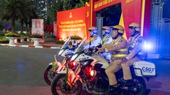 Cảnh sát giao thông Hà Nội tăng cường tuần tra, kiểm soát xuyên đêm phục vụ Đại hội XIV