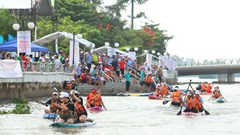 Gần 500 VĐV tham gia Giải đua thuyền ván SUP TP Cần Thơ mở rộng 