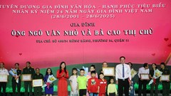 TP.HCM cam kết tiếp tục hỗ trợ các phong trào văn hóa, xây dựng gia đình hạnh phúc