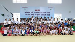 Khép lại giải vô địch các nhóm tuổi thể dục dụng cụ quốc gia 2025: TP.HCM nhất toàn đoàn