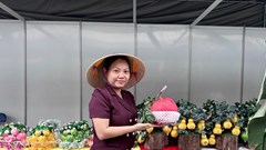 Thưởng thức "na mùi sầu riêng" tại phiên chợ nông sản