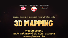 VINAMA mang nghệ thuật 3D Mapping thắp sáng công trình biểu tượng của TP.HCM