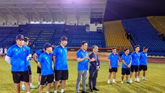 Lãnh đạo VFF gặp mặt, động viên đội tuyển Việt Nam trước trận đấu với Lào