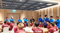Lãnh đạo VFF động viên tinh thần U23 Việt Nam trước trận chung kết Đông Nam Á