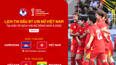 Lịch thi đấu của U16 nữ Việt Nam tại giải U16 Đông Nam Á 2025