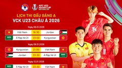 Lịch thi đấu của U23 Việt Nam tại VCK U23 châu Á 2026