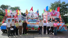 Sôi nổi Hội thi trang trí, diễu hành xe hoa đăng trong Lễ hội Nghinh Ông - Cần Giờ 2025