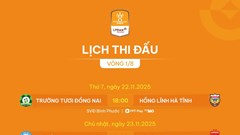 Lịch thi đấu vòng 1/8 Cúp Quốc gia 2025/26
