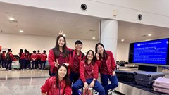 Đội tuyển nữ Việt Nam về nước sau chuyến tập huấn tại Trung Quốc