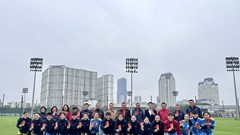 Đội tuyển nữ Việt Nam trở lại tập luyện trong dịp Tết, nhận được sự động viên từ lãnh đạo VFF