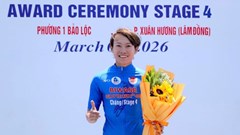 Tay đua Nguyễn Thị Thật giành áo xanh Biwase Tour of Vietnam 2026