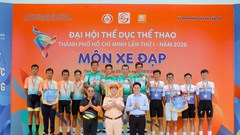 Công an TP.HCM nhất toàn đoàn môn xe đạp đường trường Đại hội TDTT TP.HCM 2026