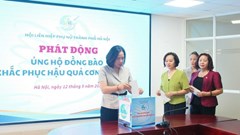 Phụ nữ Thủ đô chung tay hỗ trợ đồng bào khắc phục bão, lũ