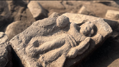 Phát hiện phù điêu nữ thần chiến thắng thời La Mã tại Anh