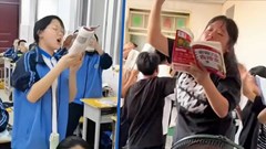 Trường học Trung Quốc khuyến khích học sinh vừa nhảy vừa... đọc sách